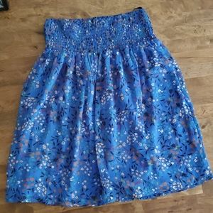 Soaked flower skirt blue sz M